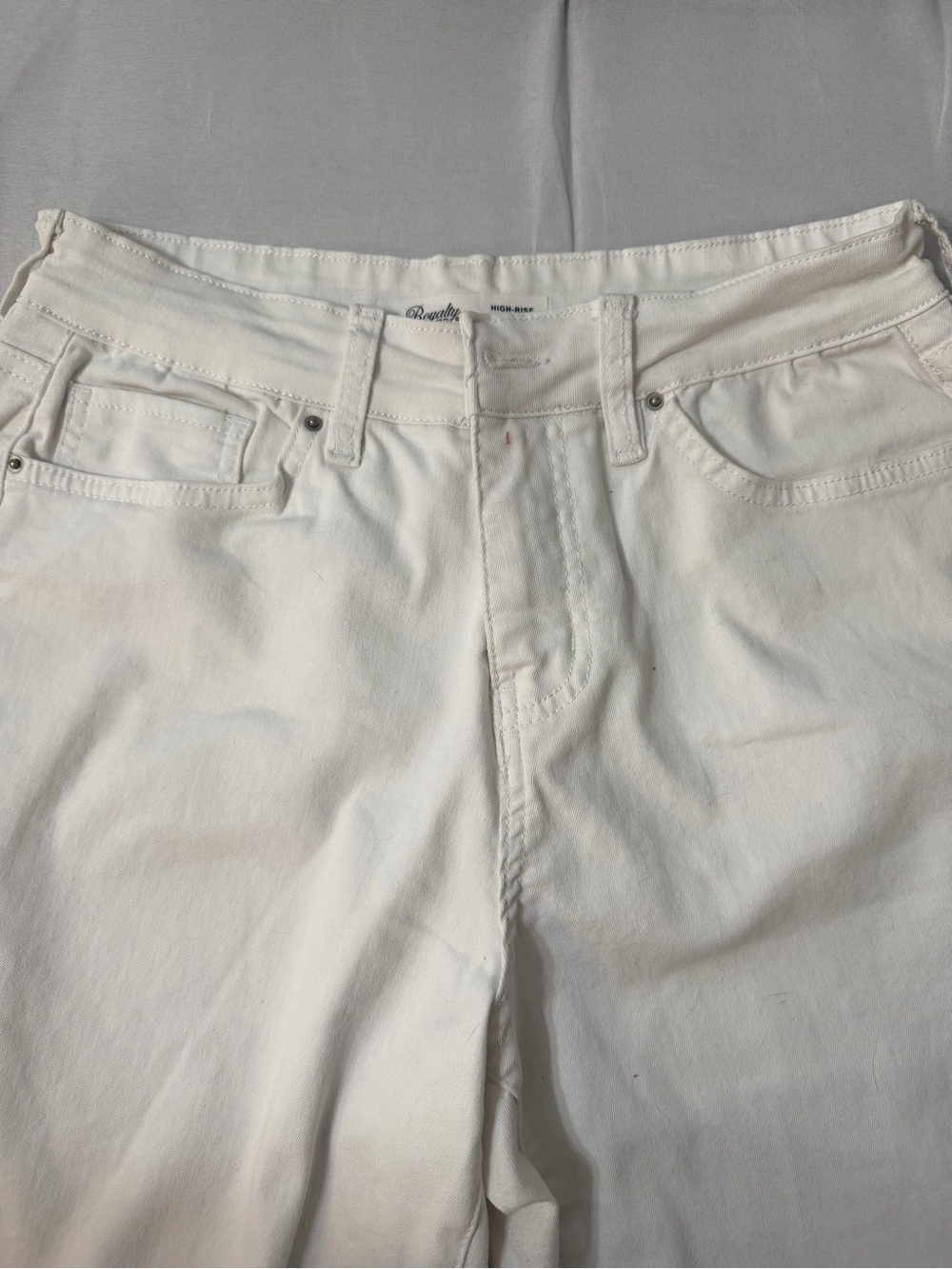 Royalty For Me Women's White Wide-Leg Jeans